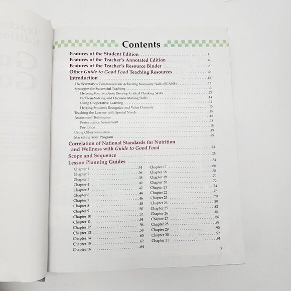 Guide to Good Food Teachers Annotated Edition Textbook Largen Bence Hardcover - Picture 4 of 12